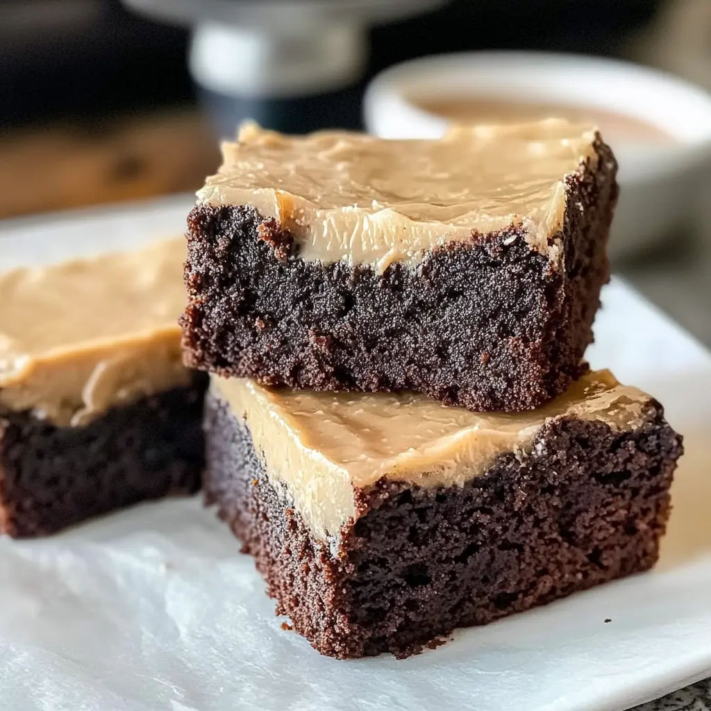Frosted Coffee Brownies 8 Ingredients Easy Delicious
