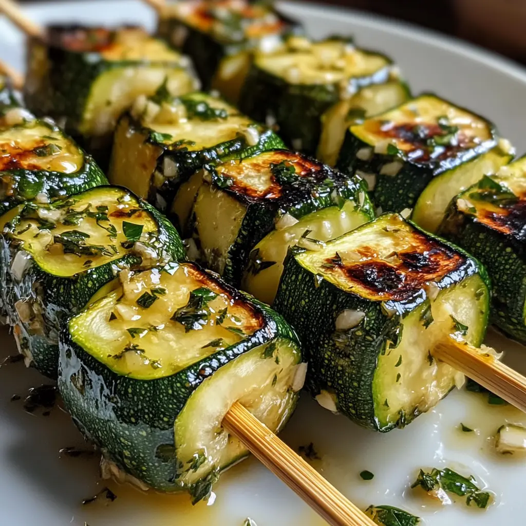 Garlic Butter Zucchini Skewers 5 Steps Easy Delicious