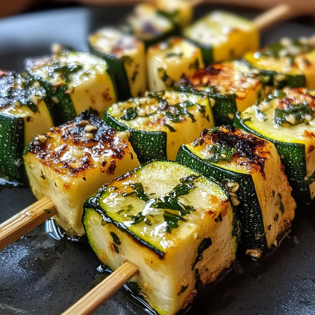 Garlic Butter Zucchini Skewers 5 Steps Easy Delicious