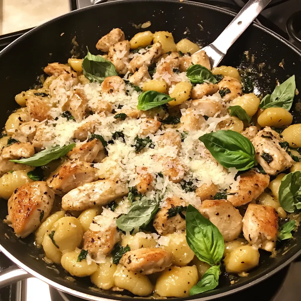 Garlic Chicken Gnocchi Skillet 30 Minutes Easy Delicious
