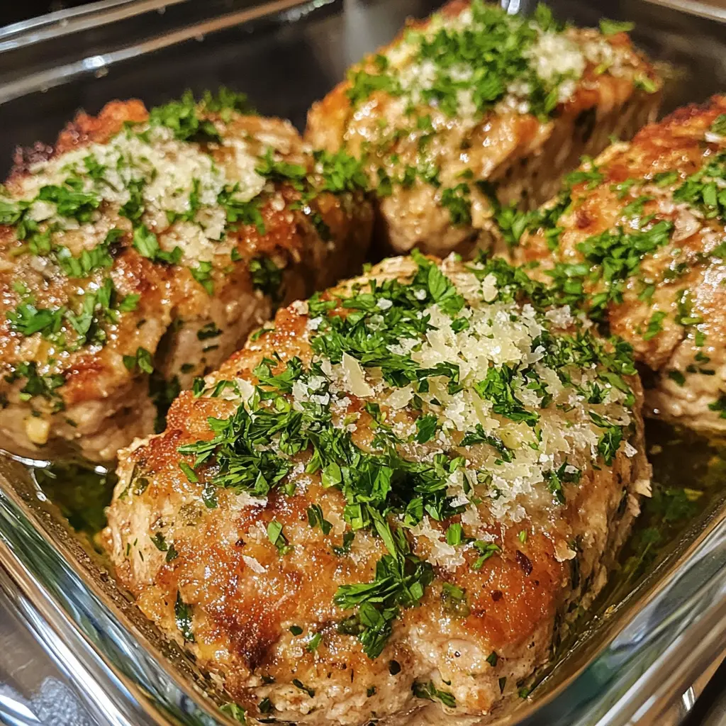 Garlic Parmesan Chicken Meatloaves 30 Minutes Easy Delicious