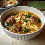 Italian Meatball Orzo Soup 6 Ingredients Easy Delicious