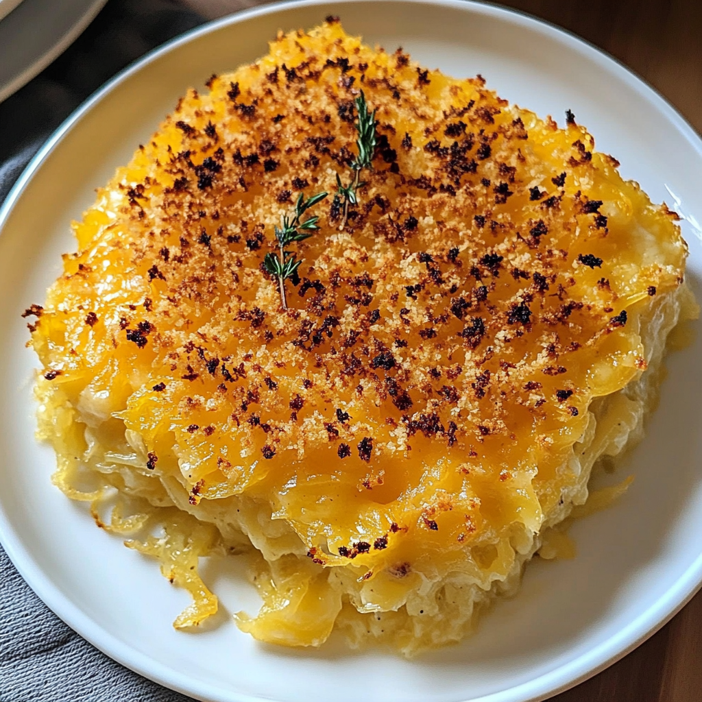 Spaghetti Squash Au Gratin 7 Ingredients Perfectly Delicious