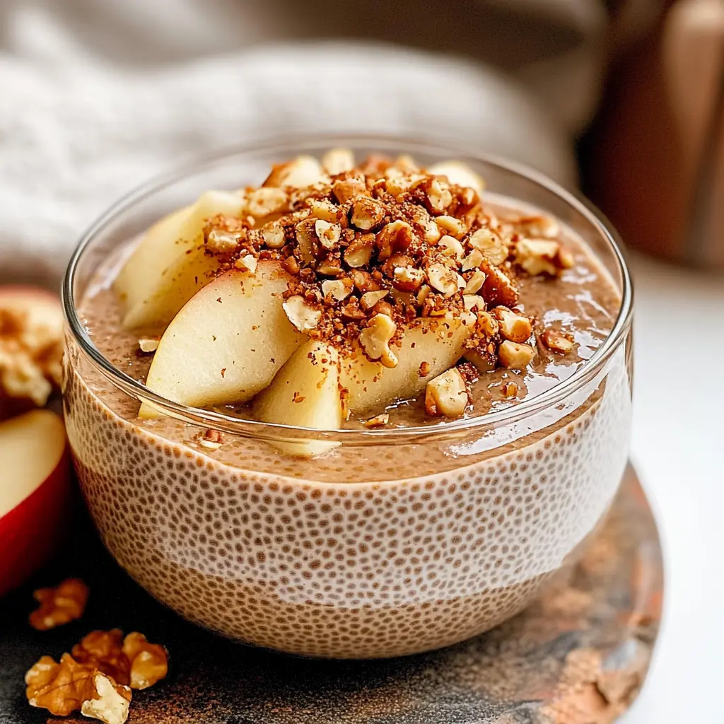 Apple Crumble Chia Pudding 4 Servings Easy Delicious