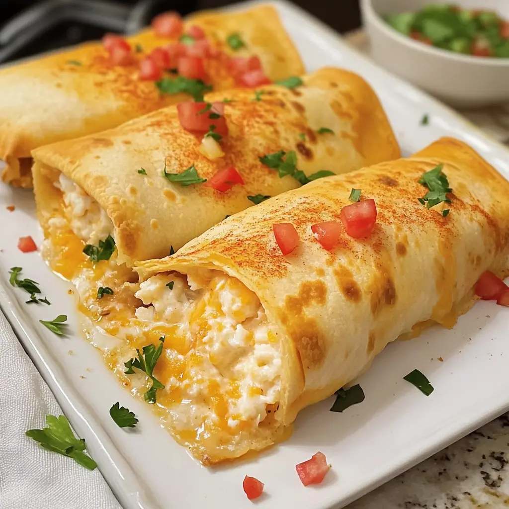 Baked Imitation Crab Chimichangas 4 Servings Easy Delicious