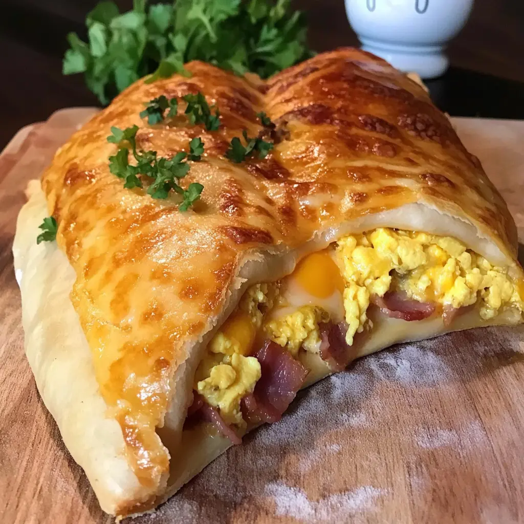 Breakfast Calzone 4 Servings Easy Delicious