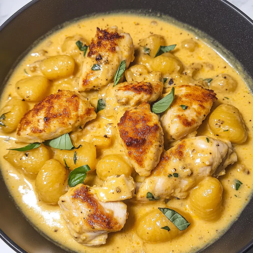 Chicken and Gnocchi in Creamy Butternut Squash Sauce - 7 Ingredients Ultimate Delicious