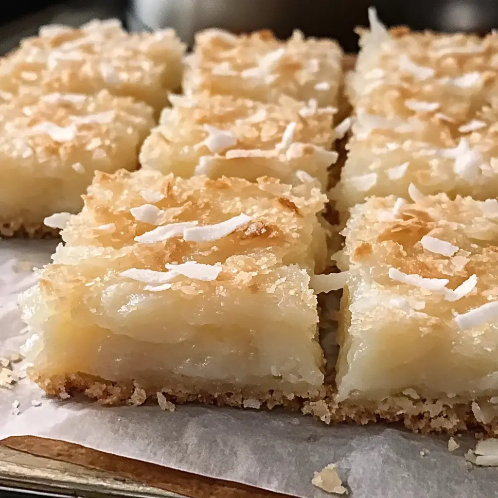 Coconut Bars with a Buttery Crust: 7 Ingredients Ultimate Delicious