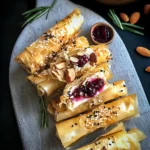 Cranberry and Brie Filo Crackers 6 Steps Ultimate Delicious