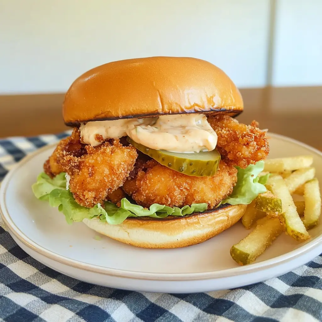 Crispy Fried Shrimp Burger 2 Steps Ultimate Delicious