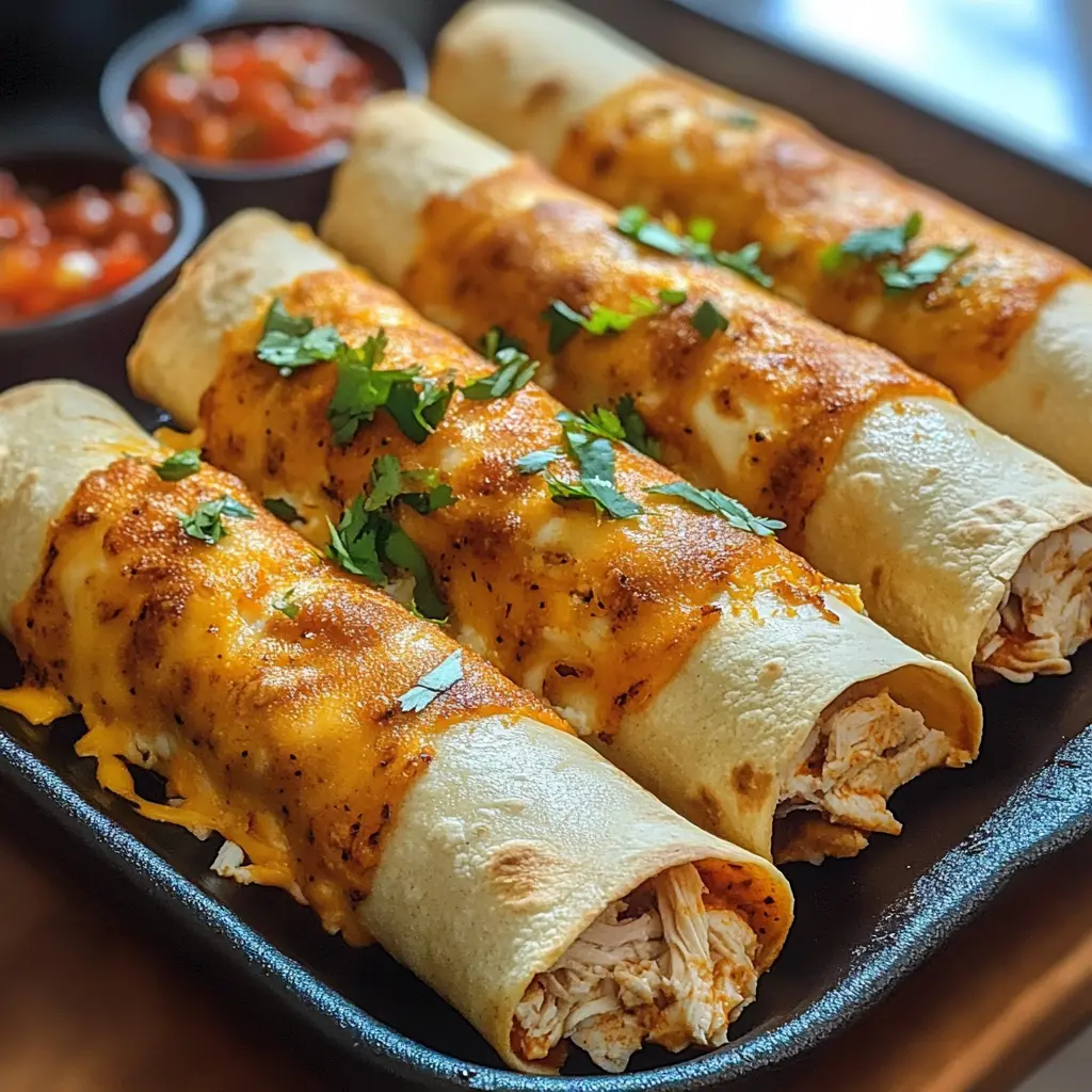 Crunchy Oven-Baked Chicken Taquitos 10 Ingredients Amazing