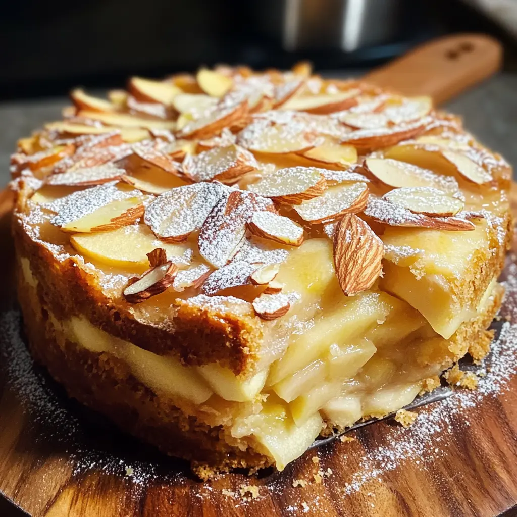 French Apple Invisible Cake 6 Ingredients Easy Delicious
