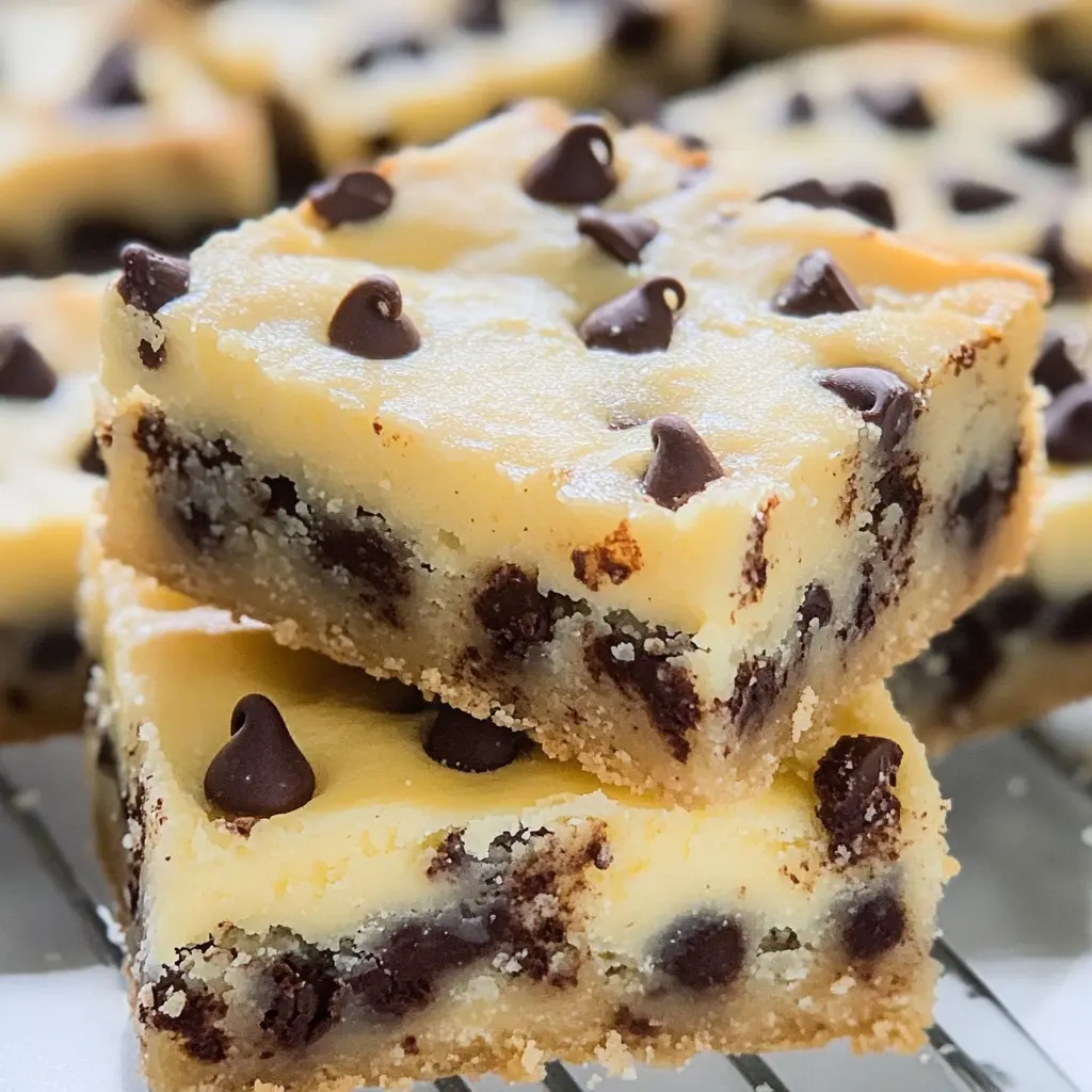 Gooey Butter Chocolate Chip Shortbread Bars 30 Minutes Easy Delicious