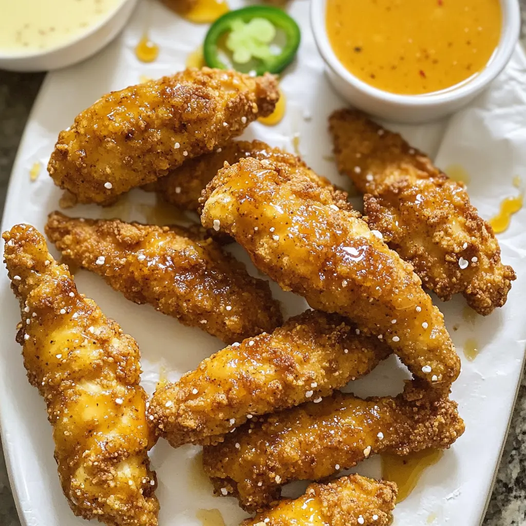 Hot Honey Pretzel Chicken Fingers 30 Minutes Easy Delicious