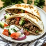 Mediterranean Ground Beef Pita Pockets 4 Servings Easy Delicious
