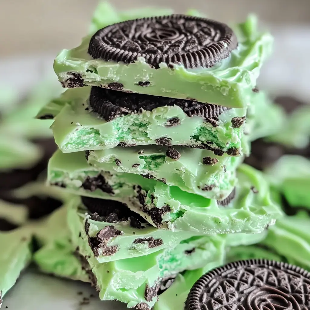 Mint Oreo Bark 7 Ingredients Easy Delicious