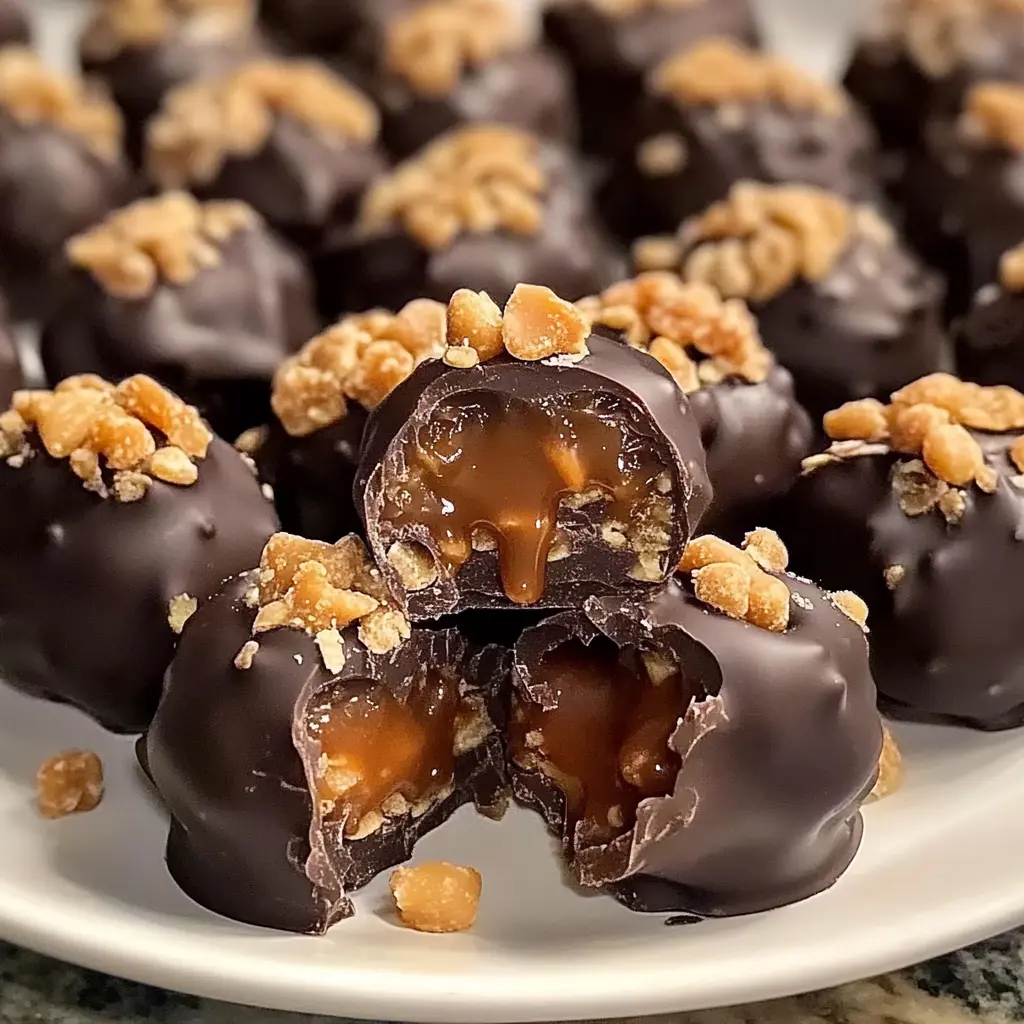No Bake Caramel Crunch Butterfinger Truffles 30 Minutes Easy Delicious