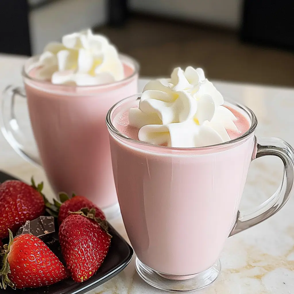 Strawberry White Hot Chocolate 4 Servings Ultimate Delicious