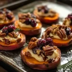 Sweet Potato Rounds with Brie 5 Steps Easy Delicious