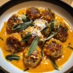 Turkey Meatballs in Pumpkin Sage Sauce – 6 Ingredients Easy Delicious