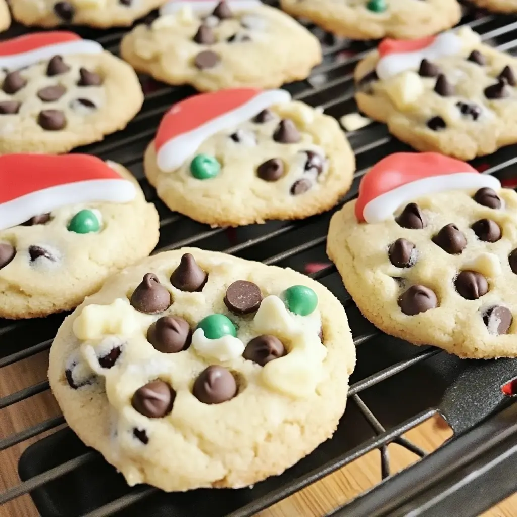Cake Mix Chocolate Chip Santa Cookies 7 Ingredients Awesome Delicious