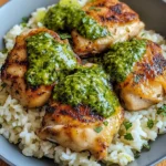 Chicken and Rice with Green Sauce 4 Servings Easy Delicious