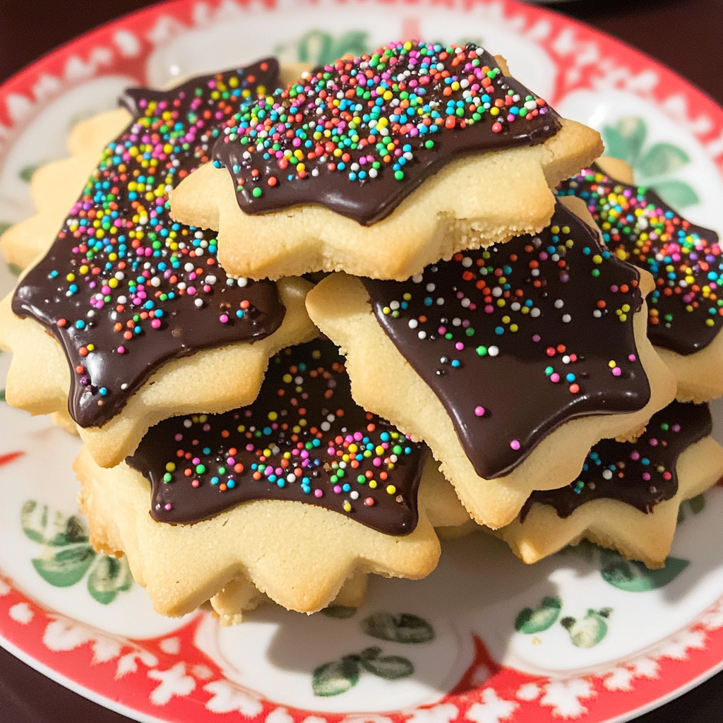 Chocolate Dipped Shortbread Cookies 4 Steps Easy Delicious
