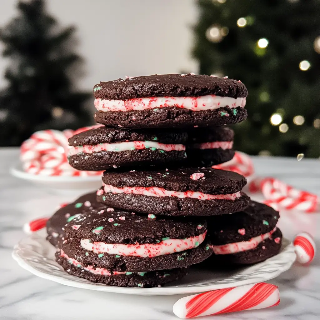 Chocolate Peppermint Sandwich Cookies 6 Steps Ultimate Delicious