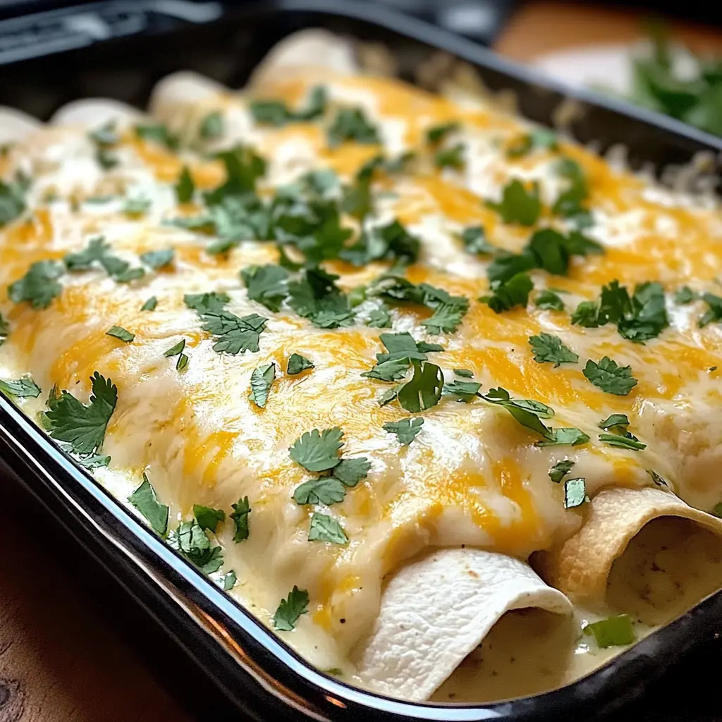 Creamy White Chicken Enchiladas 7 Ingredients Ultimate Delicious