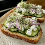 Cucumber Salad Sandwiches 4 Ingredients Easy Delicious
