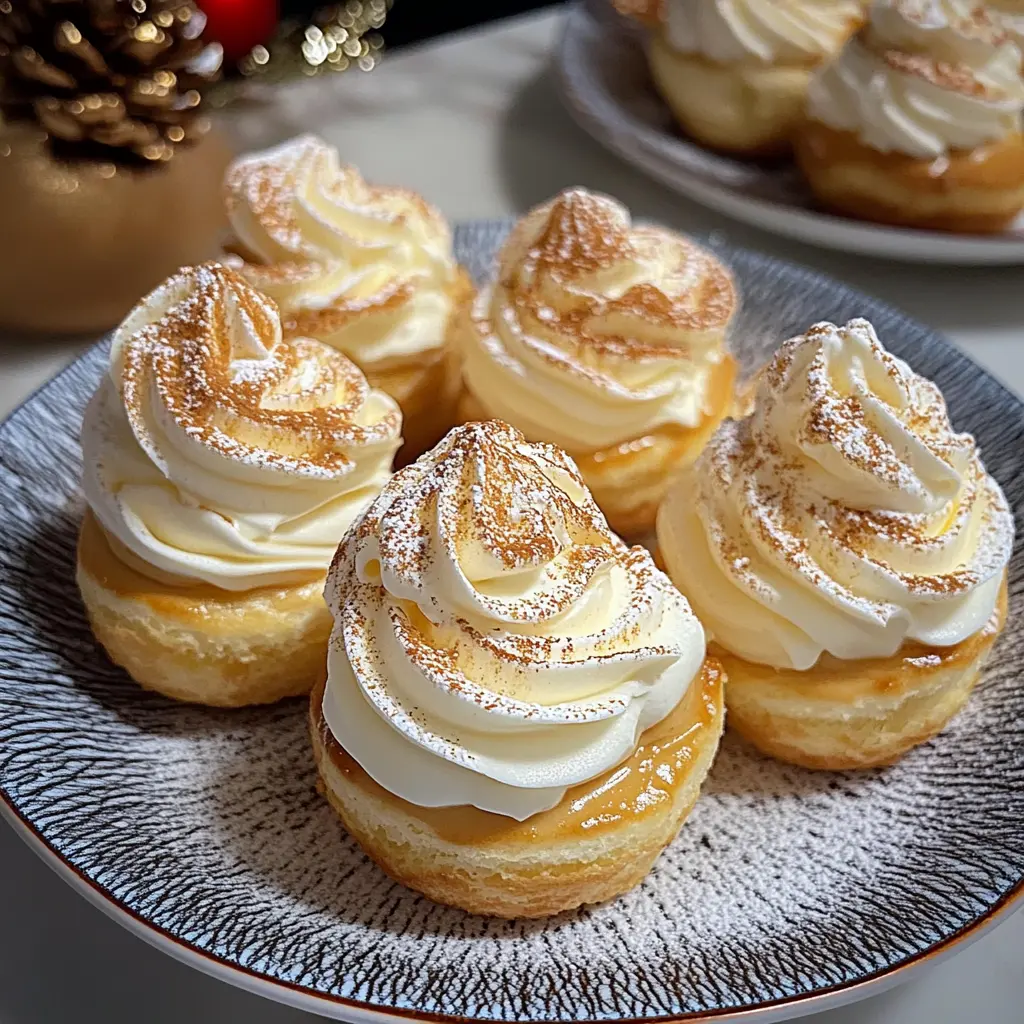 Eggnog Cream Puffs Holiday 6 Steps Ultimate Delicious