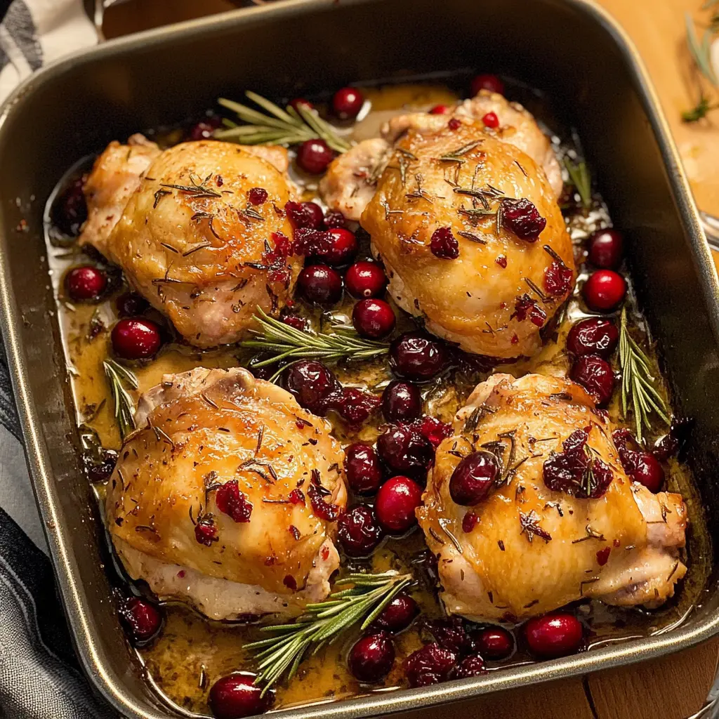 One-Pan Cranberry Rosemary Chicken 30 Minutes Awesome Delicious