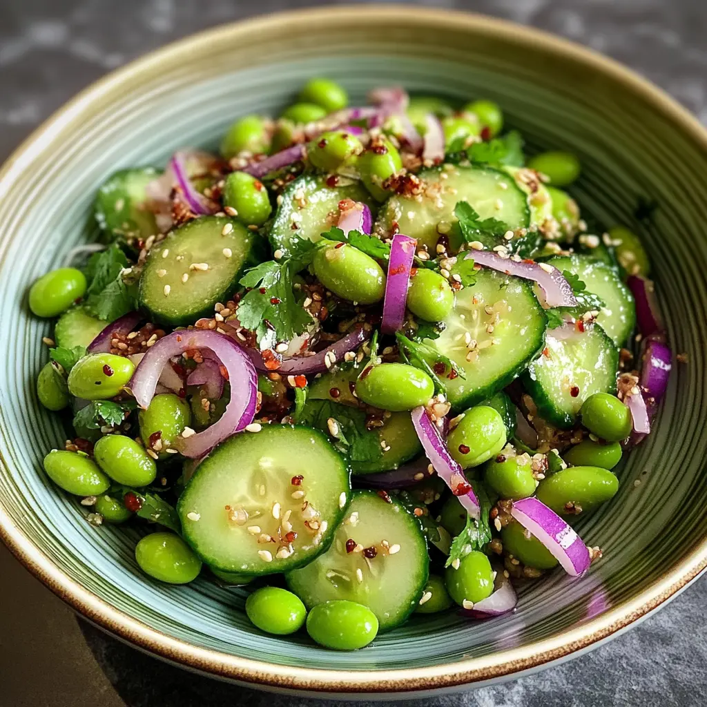 Spicy Cucumber Edamame Salad 5 Steps Easy Delicious