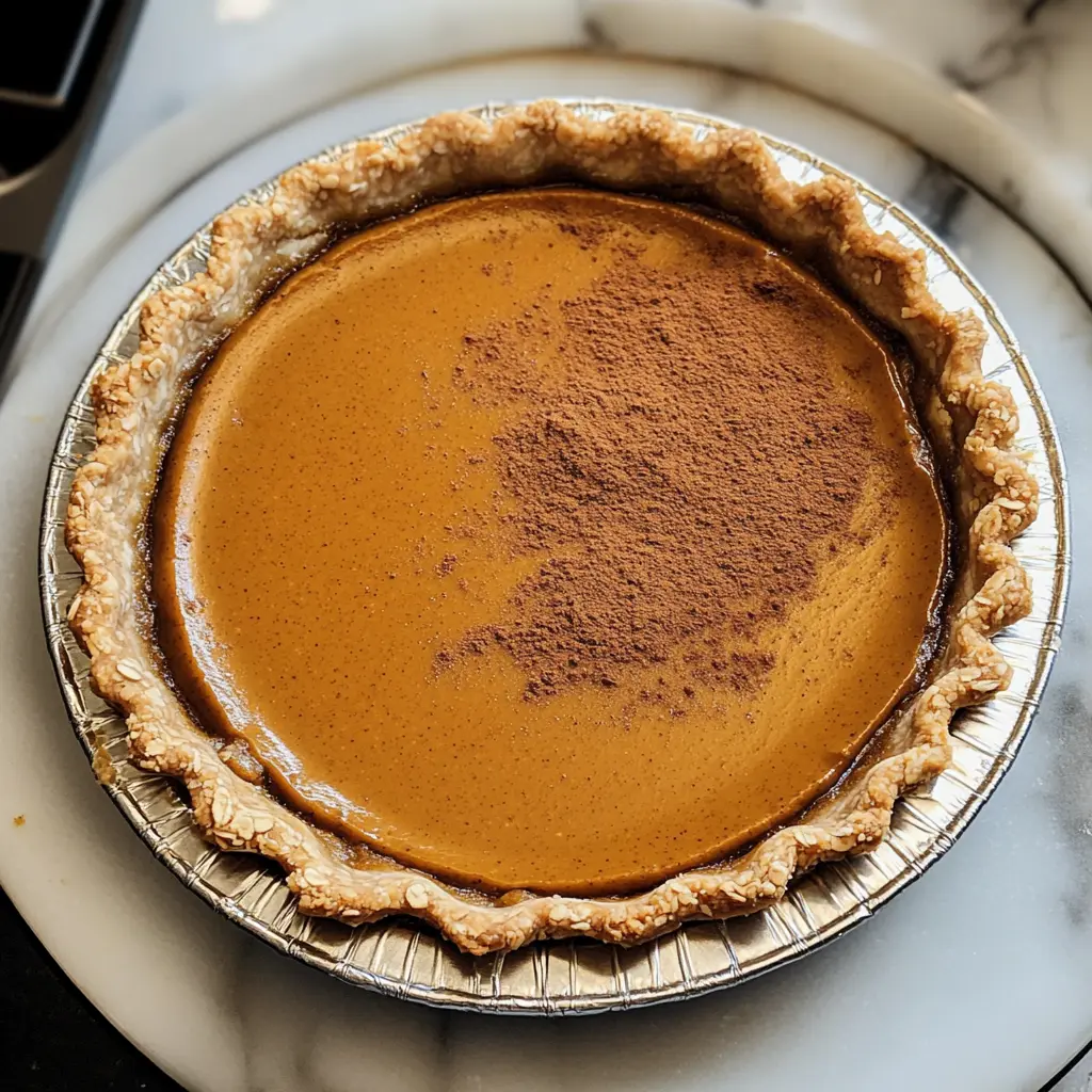 Vegan Pumpkin Pie with Oat Crust: 7 Ingredients, Easy, Delicious