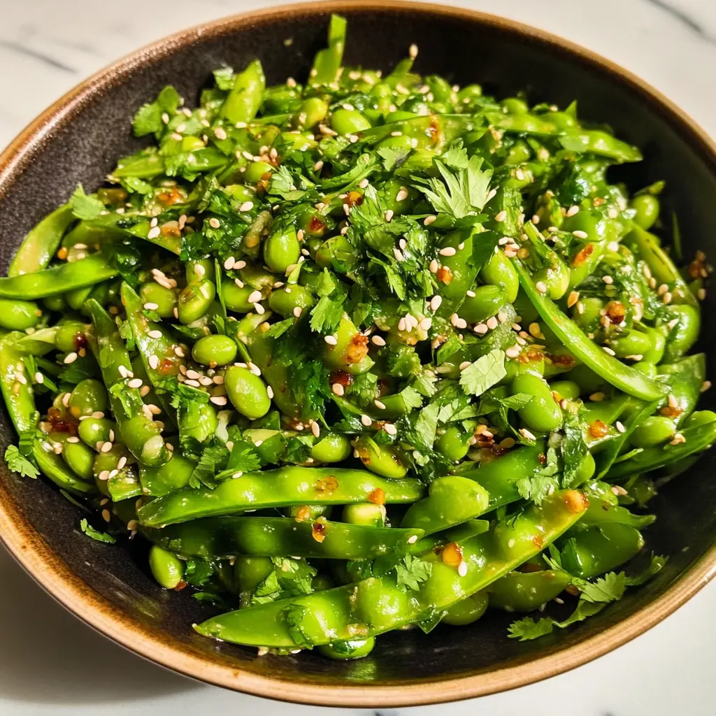 Chili Crisp Snap Pea Salad 4 Ingredients Easy Delicious