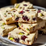 Cranberry Pistachio Shortbread Cookies 6 Ingredients Easy Delicious