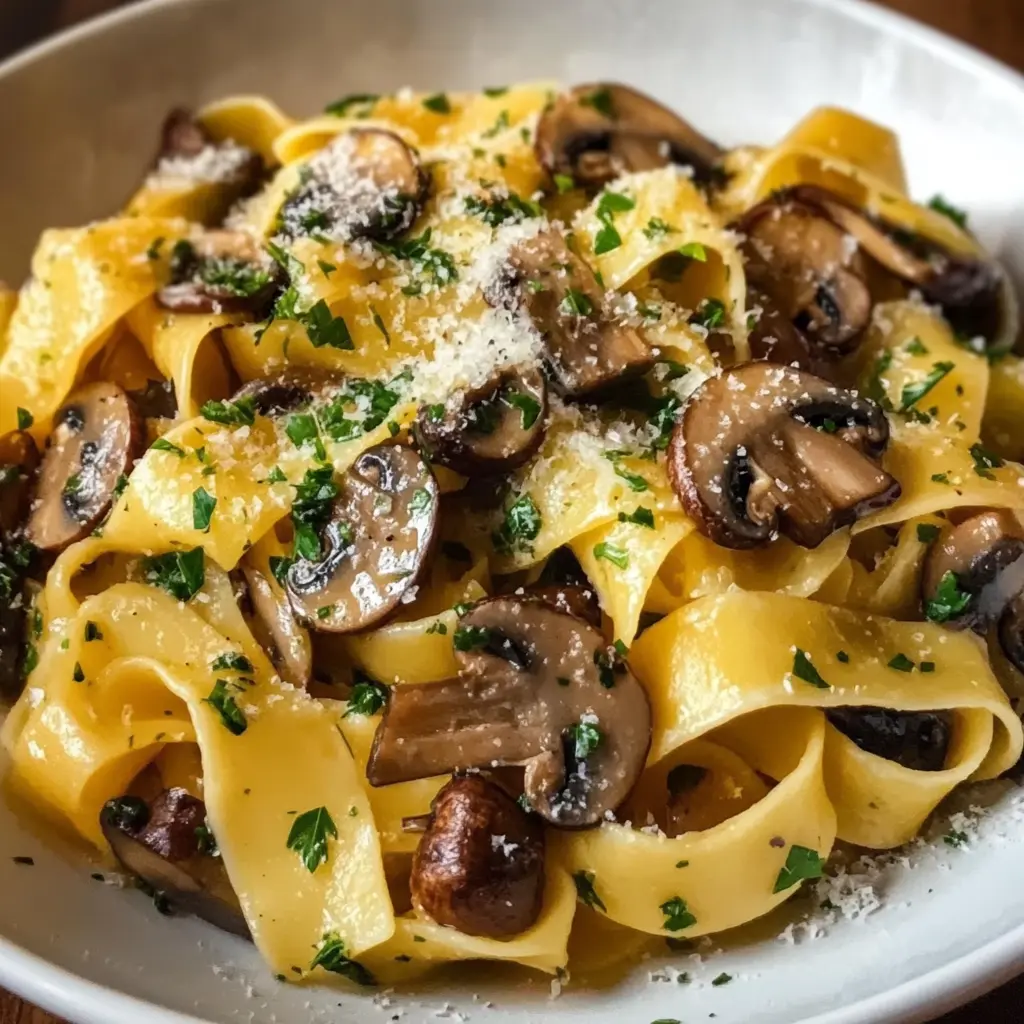 Garlic Butter Mushroom Pappardelle 5 Steps Ultimate Delicious