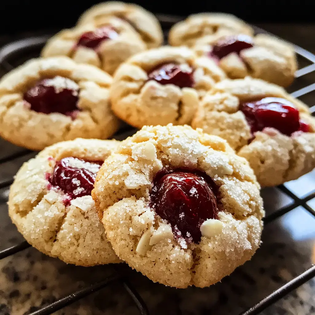 Italian Soft Almond Cookies with Cherries - 7 Ingredients Easy Delicious