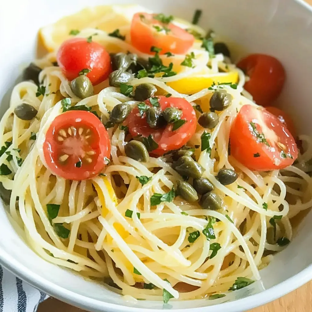 Lemon Capellini Salad 4 Servings Easy Delicious