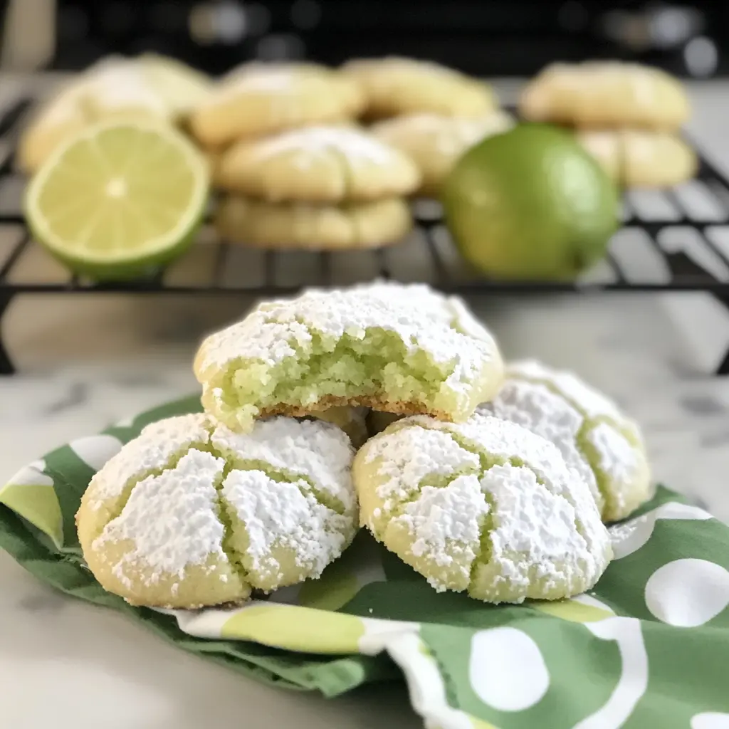 Lime Crinkle Cookies 10 Minutes Easy Delicious