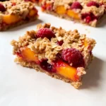 Peach & Raspberry Crumble Bars 5 Steps Ultimate Delicious
