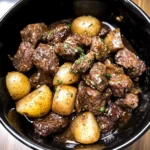 Slow Cooker Garlic Butter Beef Bites 5 Steps Amazing