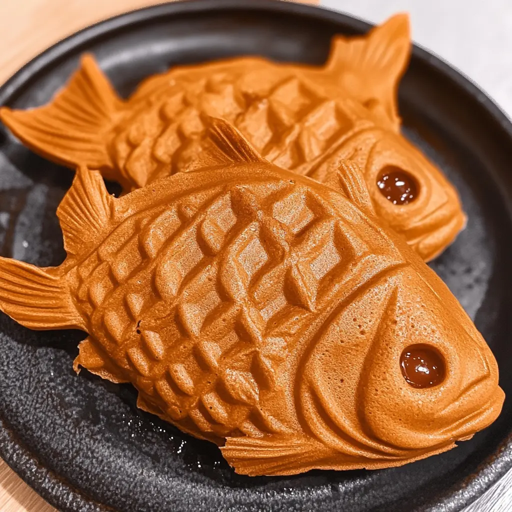 Taiyaki Japanese Fish-Shaped Waffle 4 Servings Perfect Delicious