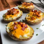 Twice Baked Loaded Breakfast Potatoes 4 Servings Ultimate Delicious