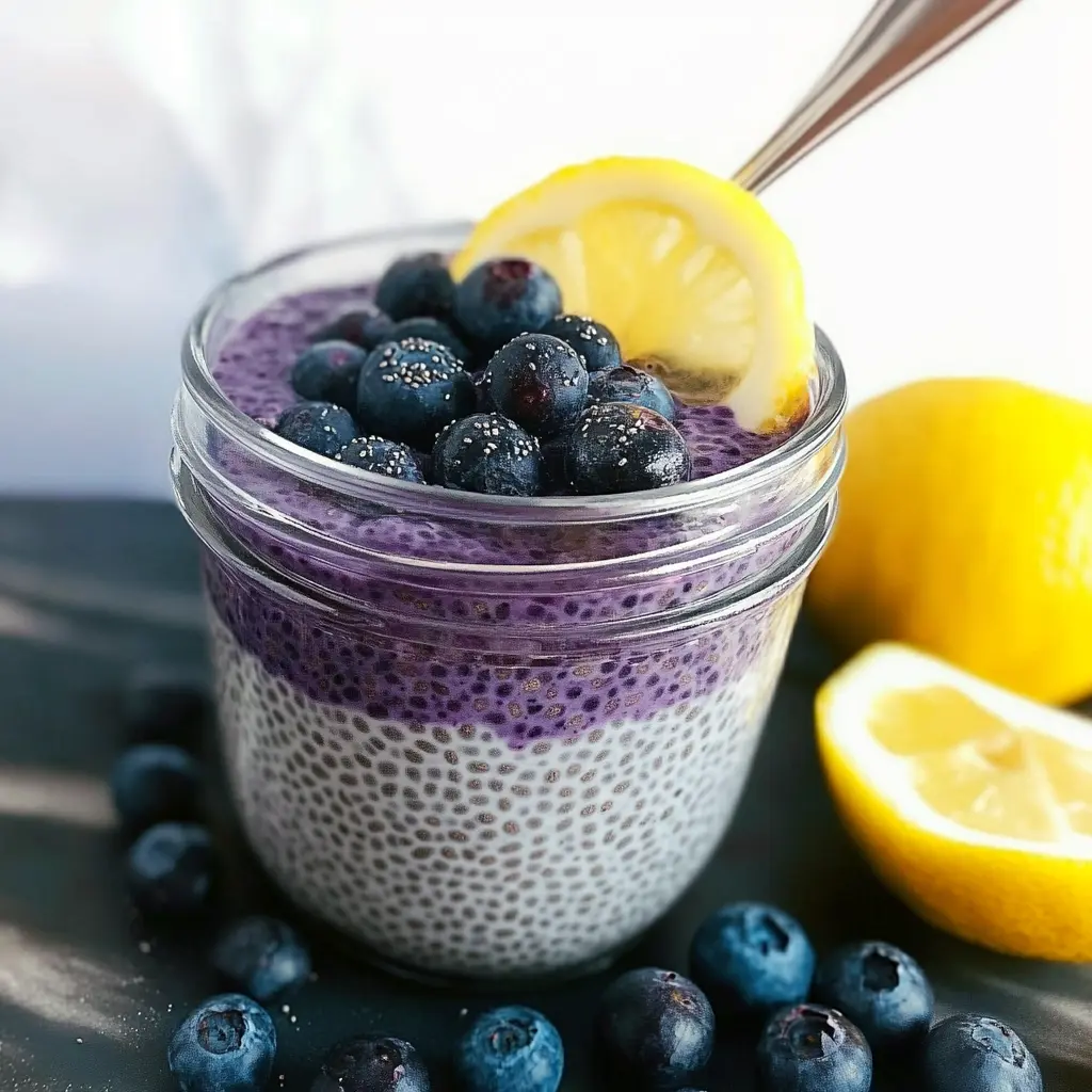 Blueberry Lemon Chia Seed Pudding 4 Servings Easy Delicious