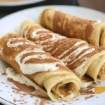 Cinnamon Roll Protein Crepes 4 Ingredients Easy Delicious