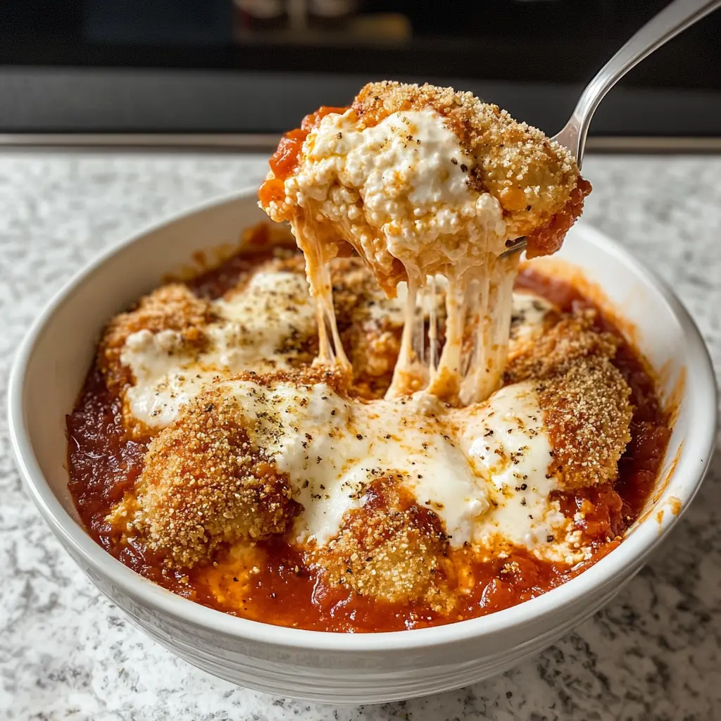 Cottage Cheese Chicken Parm Bowl 5 Steps Awesome Delicious