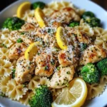 Cowboy Butter Lemon Bowtie Chicken with Broccoli Recipe