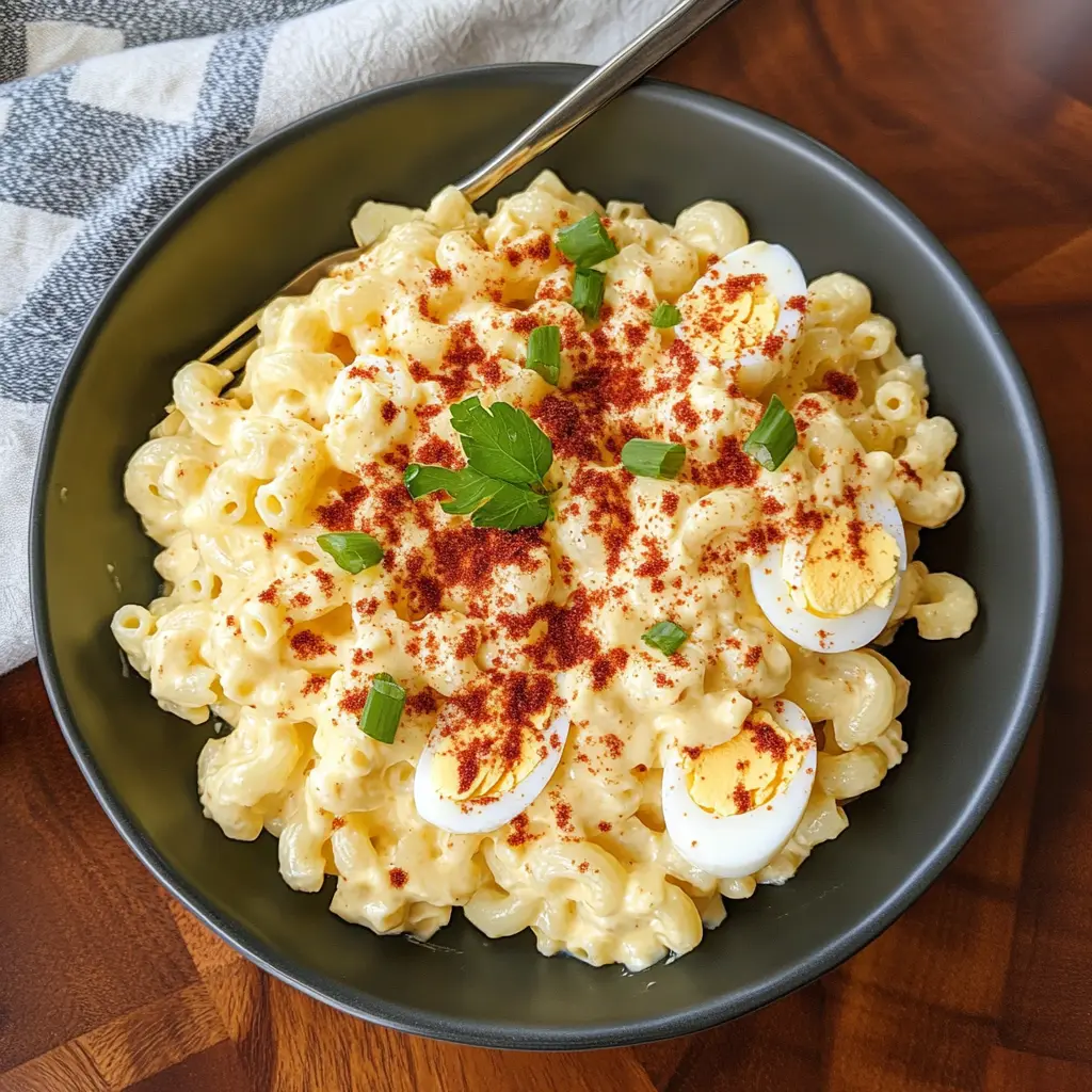 Creamy Deviled Egg Pasta Salad 6 Ingredients Easy Delicious