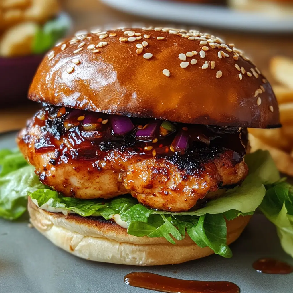 Korean Chicken Burger 4 Ingredients Ultimate Delicious